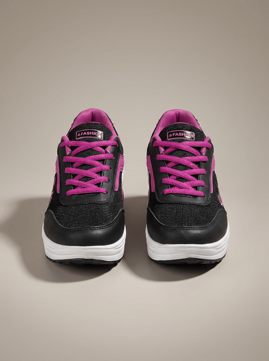 Women's Lace-Up Casual Platform Sneakers | Round Toe