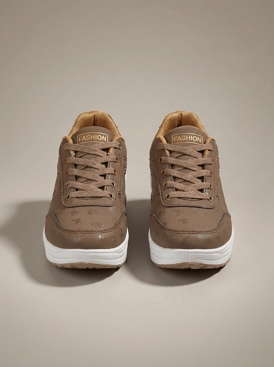 Women's Lace-Up Casual Platform Sneakers | Round Toe