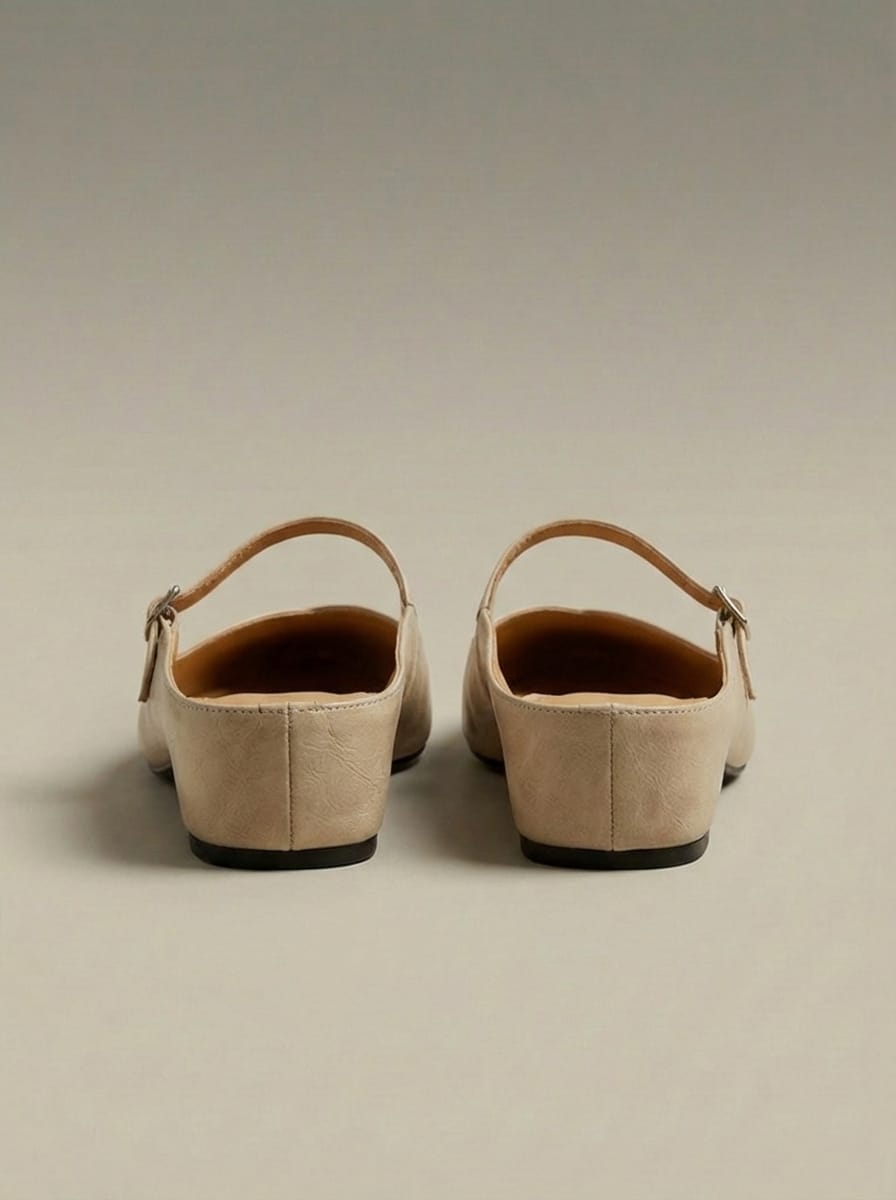 Women’s Pointed Toe Buckle Strap Flat Mules | Classic