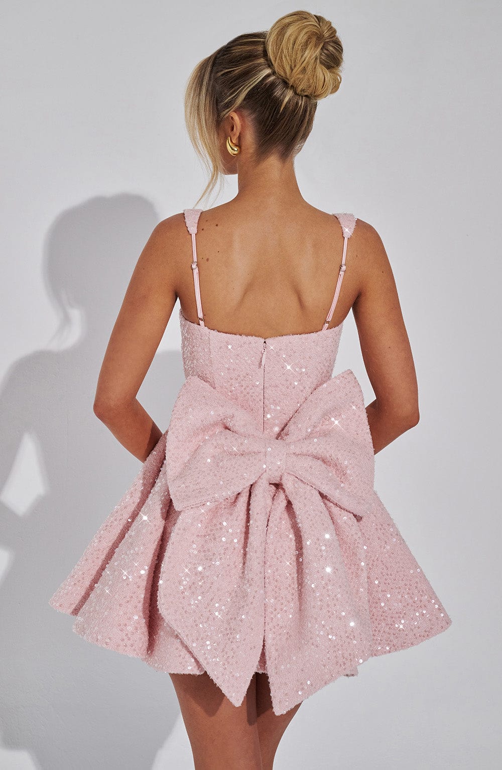 Women's Sequin Cocktail Dress with Bow Detail | Mini