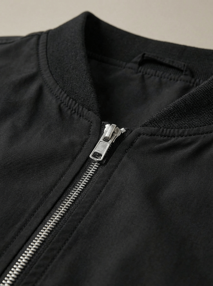Women's Stand Collar Long Sleeves Casual Bomber Jacket | Zip Up