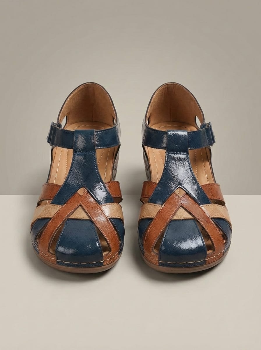 Women’s T-Strap Casual Low Heel Summer Sandals | Vintage