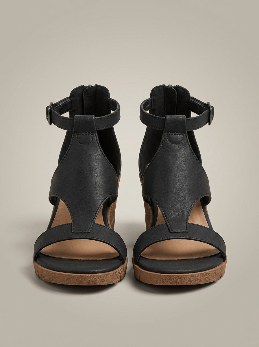 Women's T-Strap Wedge Platform Sandals | Open Toe