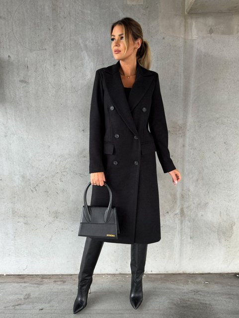 Women’s Trench Coat | Double Breasted Long Sleeves