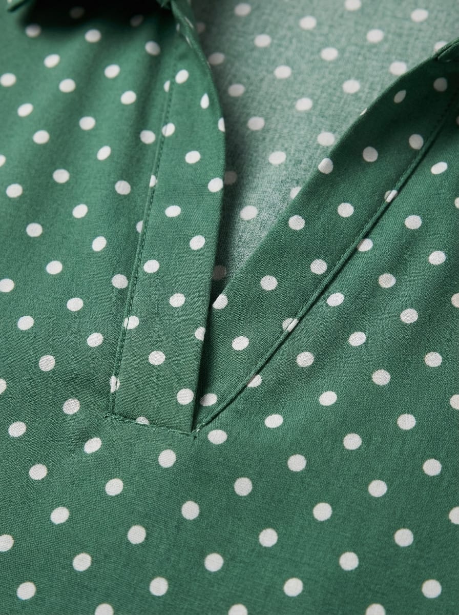 Women's V-Neck Short Sleeve Polka Dot A-Line Dress | Mini