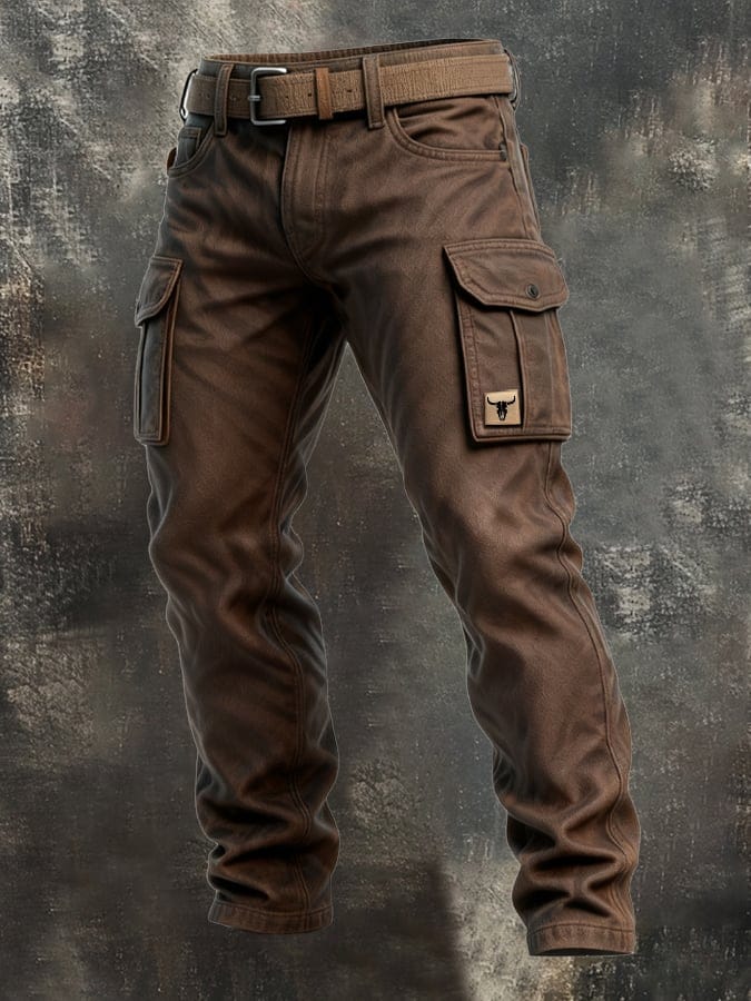 Men’s Cargo Utility Trousers | Straight Leg Multi-Pocket Work