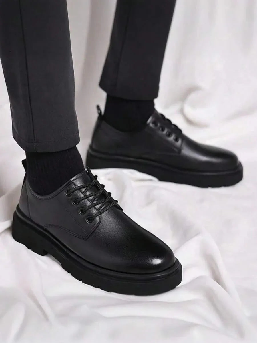 Men's Lace-Up Derby Shoes | Chunky Block Sole