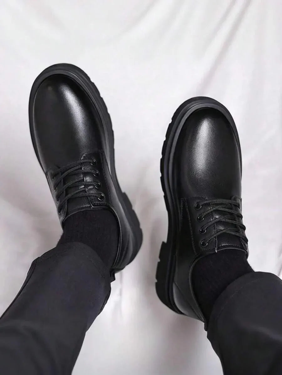 Men's Lace-Up Derby Shoes | Chunky Block Sole