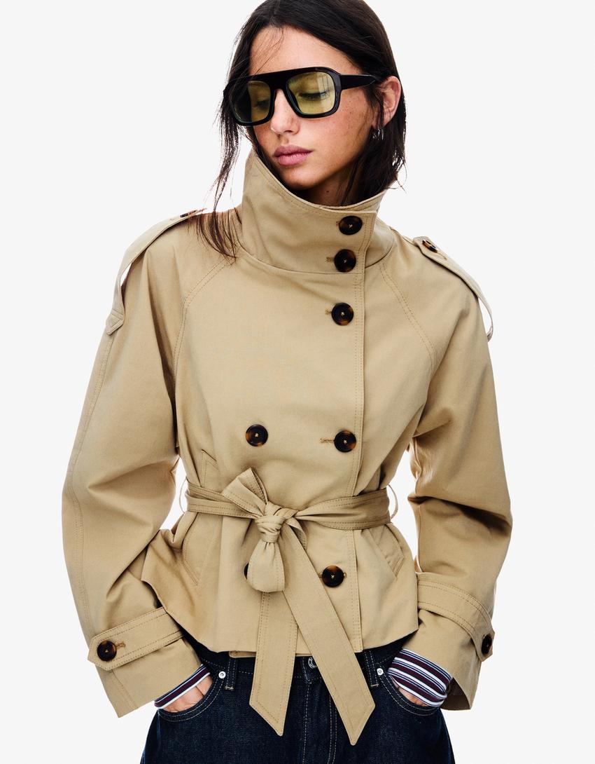 Women’s Short Trench Coat | Double Breasted