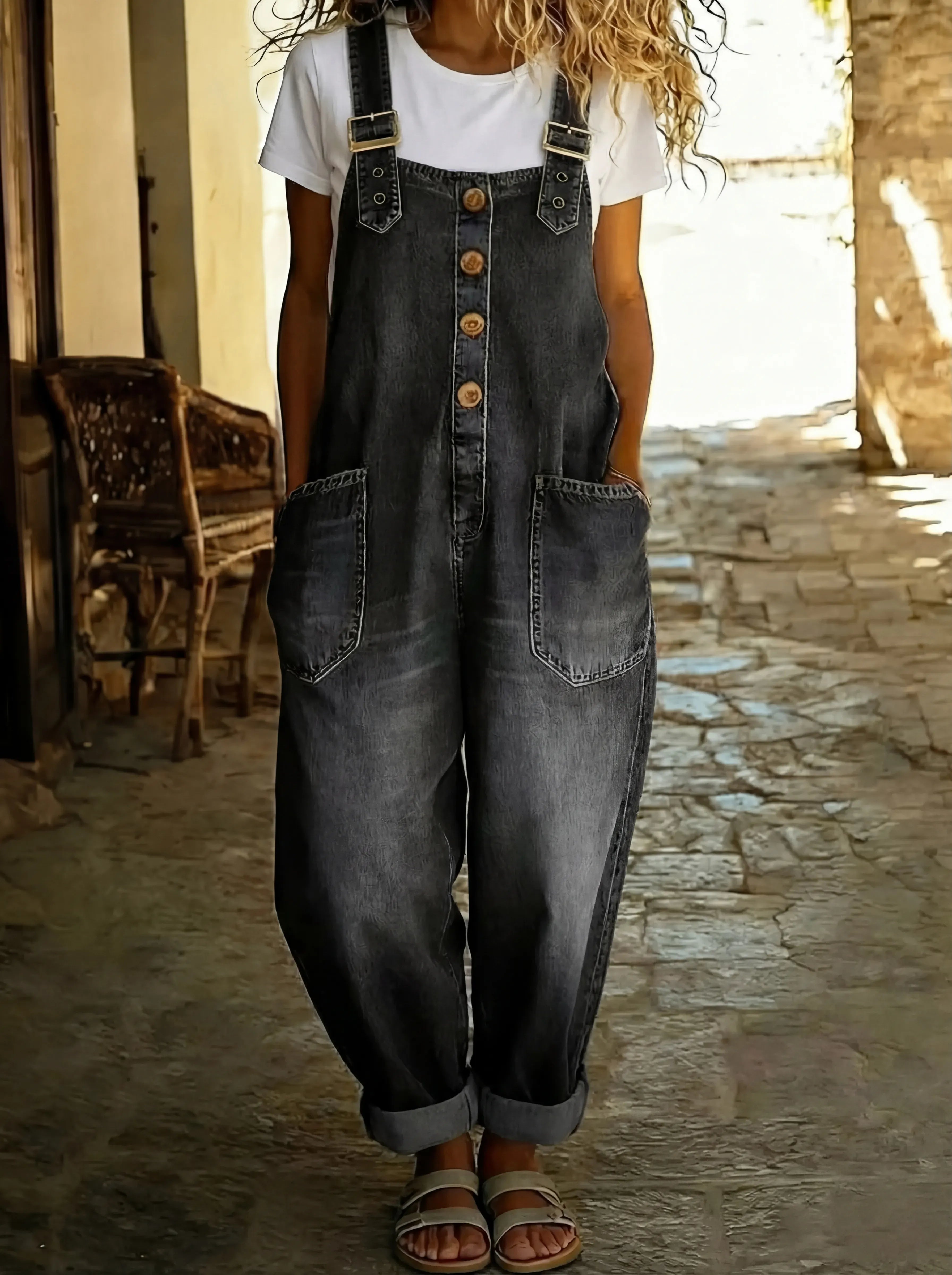 Women's Jumpsuit | Adjustable Buckle Sleeveless