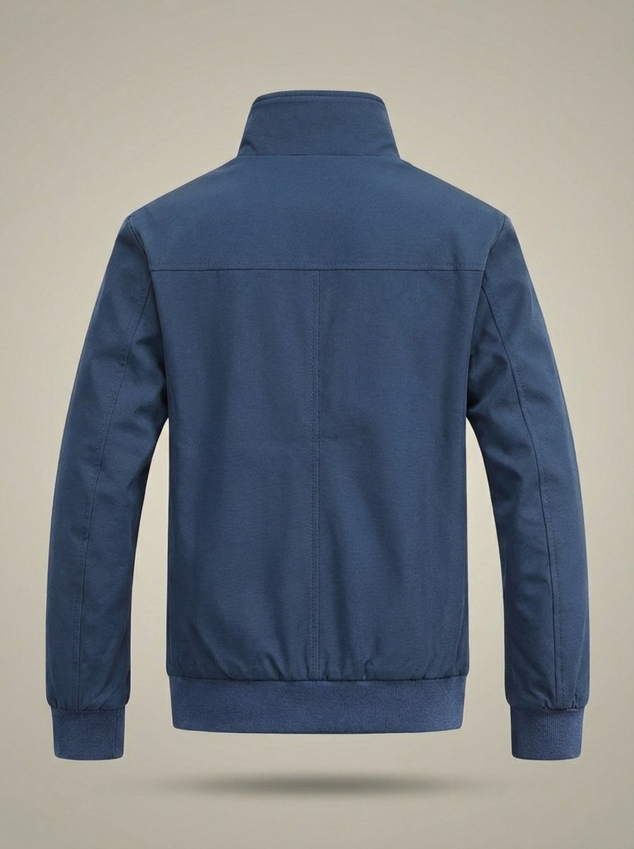 Men’s Modern Stand Collar Zip Bomber Jacket | Tailored Fit