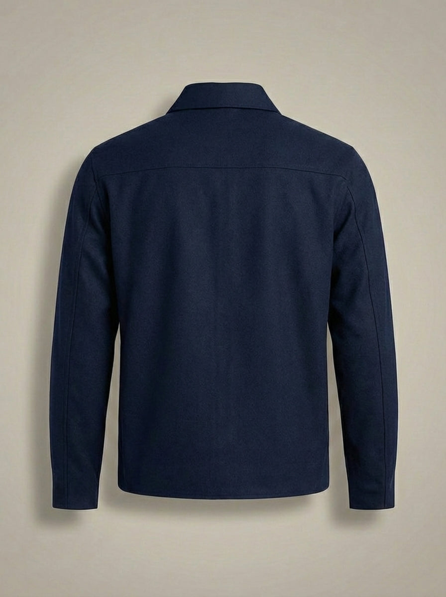 Men’s Zip-Up Collared Bomber Jacket | Casual