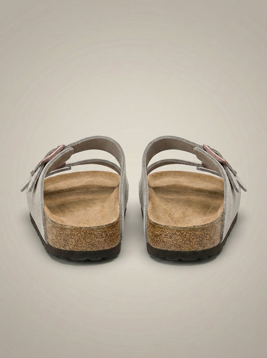 Women’s Double Strap Adjustable Buckle Slide Sandals | Casual