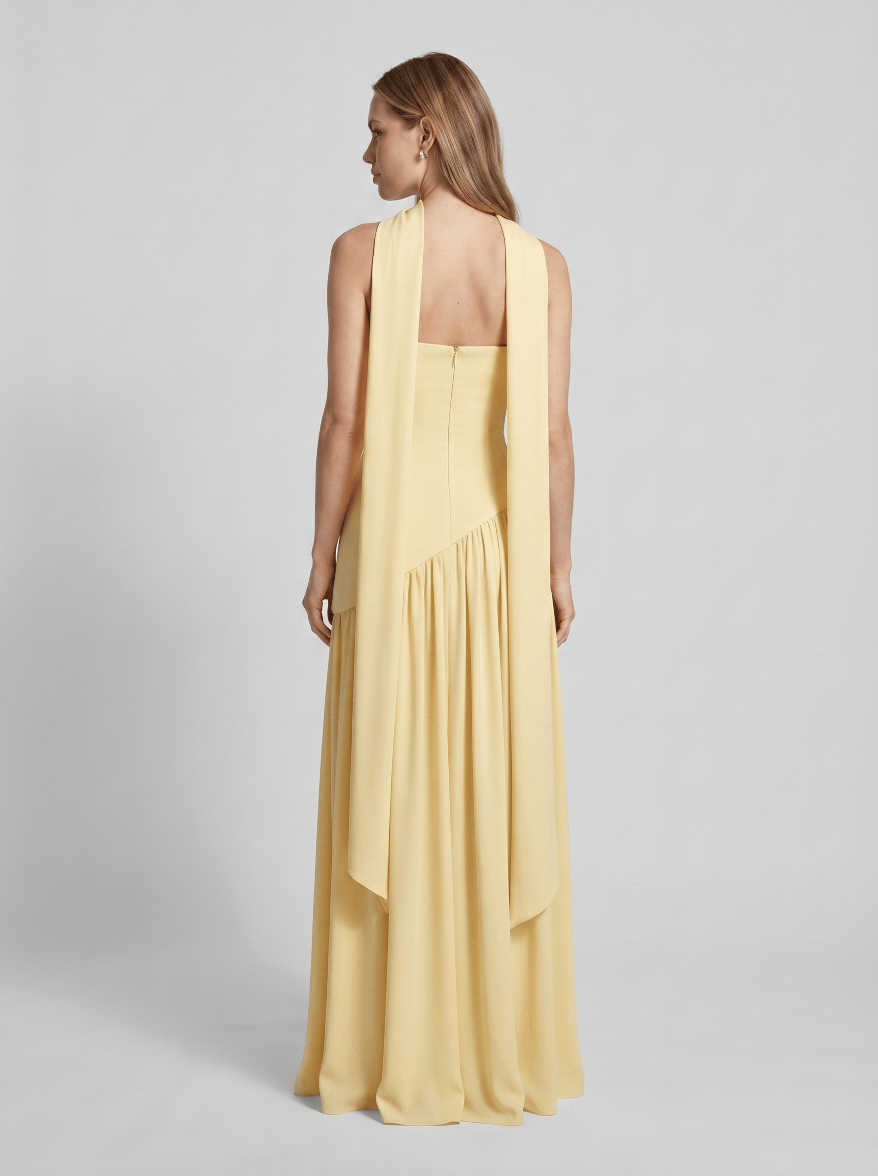 Women’s Bardot Neck Strapless High Slit Slip Dress | Maxi