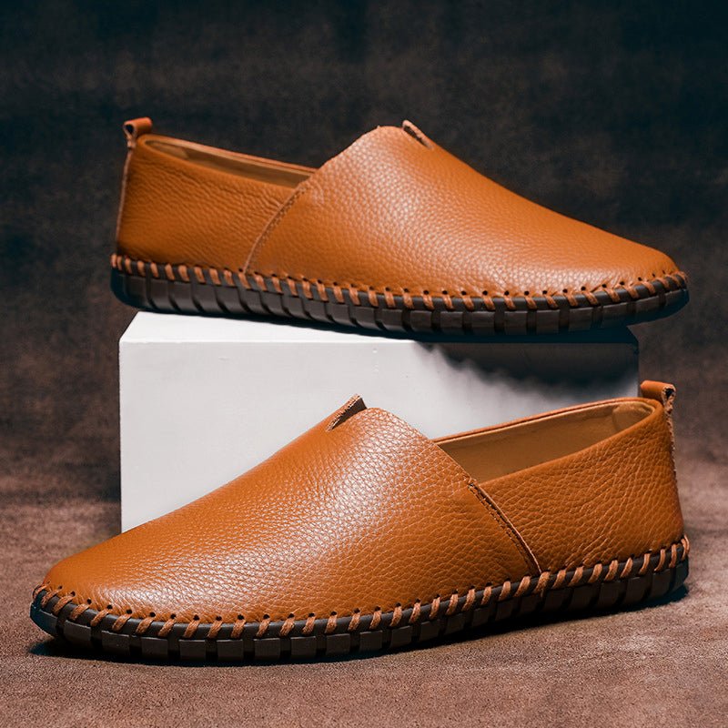 Men’s Minimal Genuine Leather Loafers | Slip-On Design