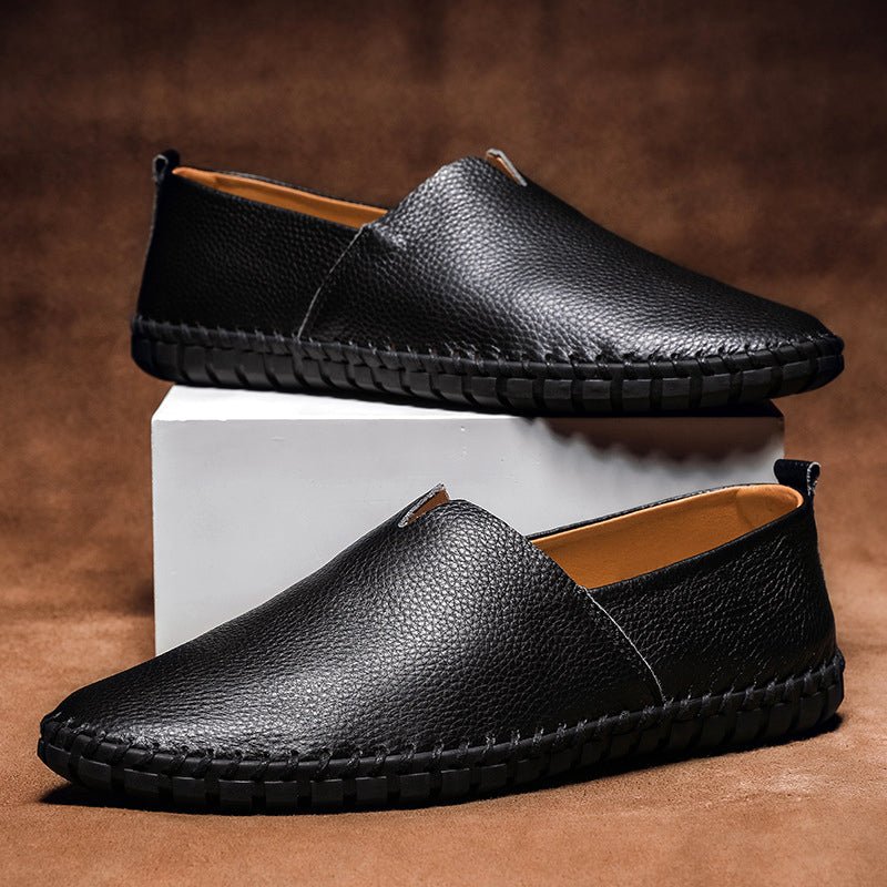 Men’s Minimal Genuine Leather Loafers | Slip-On Design