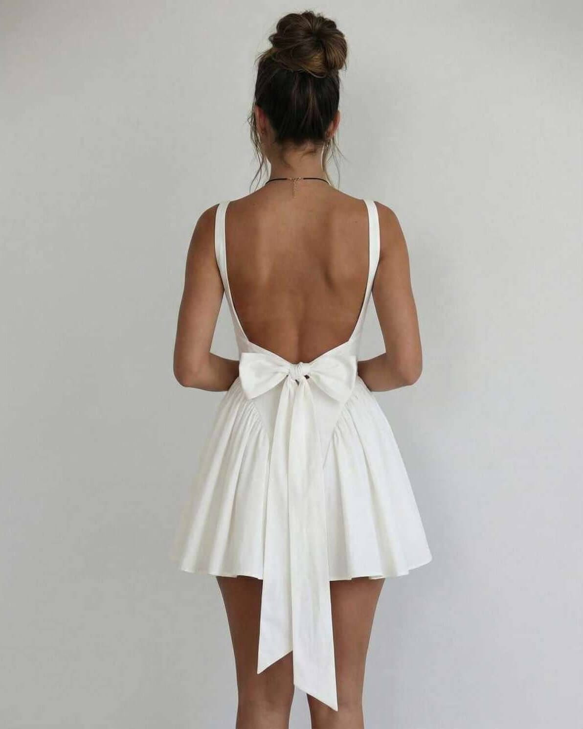 Mini Dress Women | Square Neck & Flared Skirt