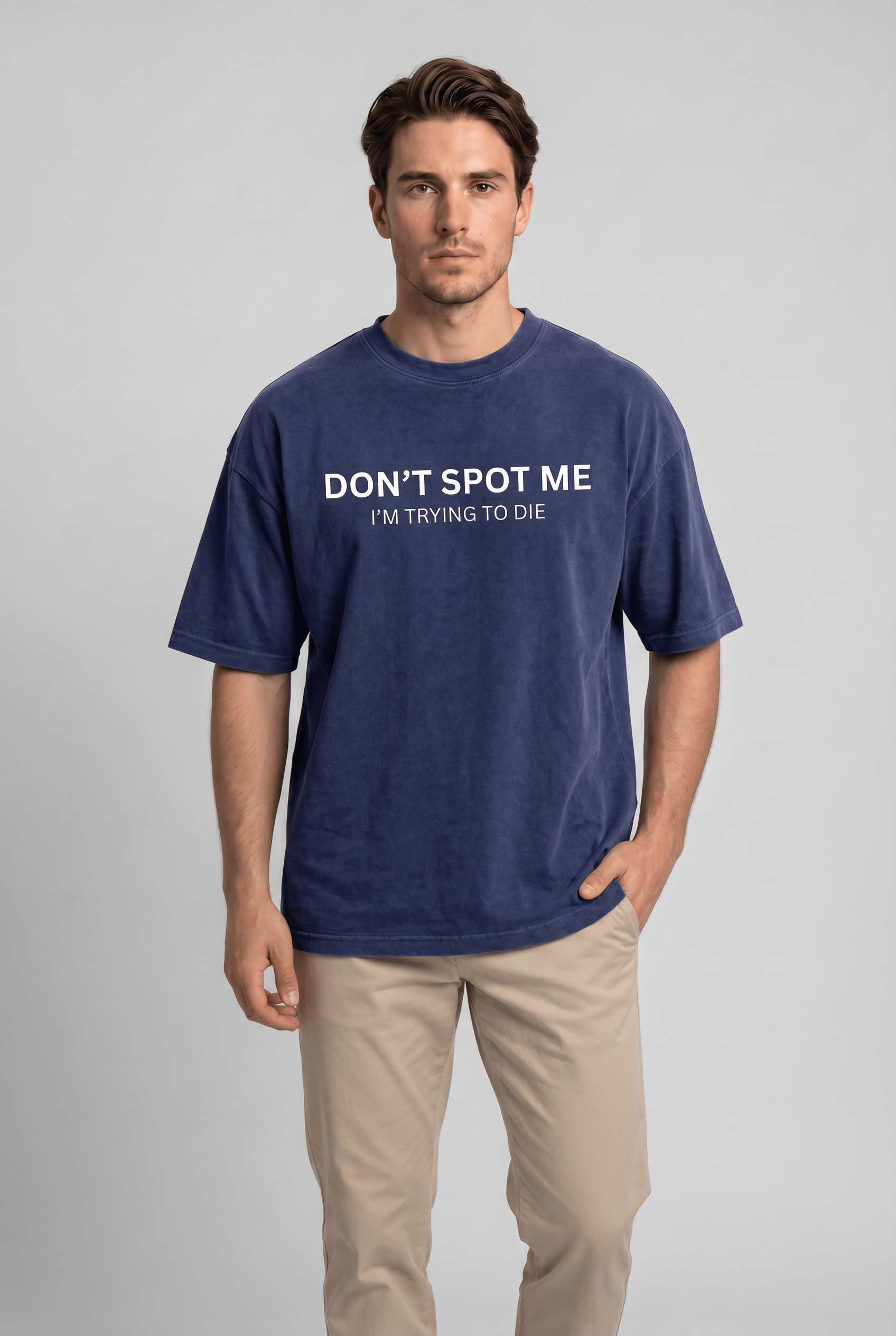 Men's Round Neck Short Sleeves Drop Shoulder T-Shirt | Casual