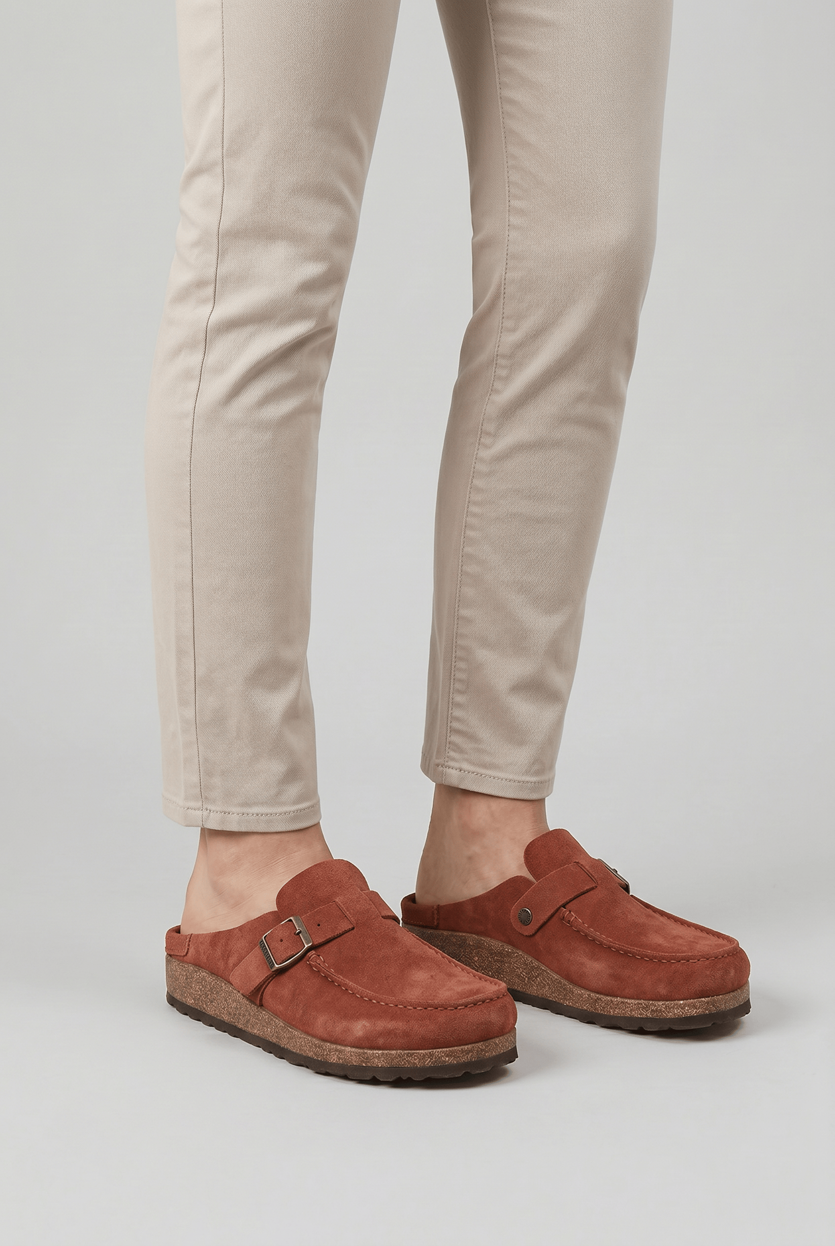 Women’s Round Toe Slip On Clogs | Buckle Strap