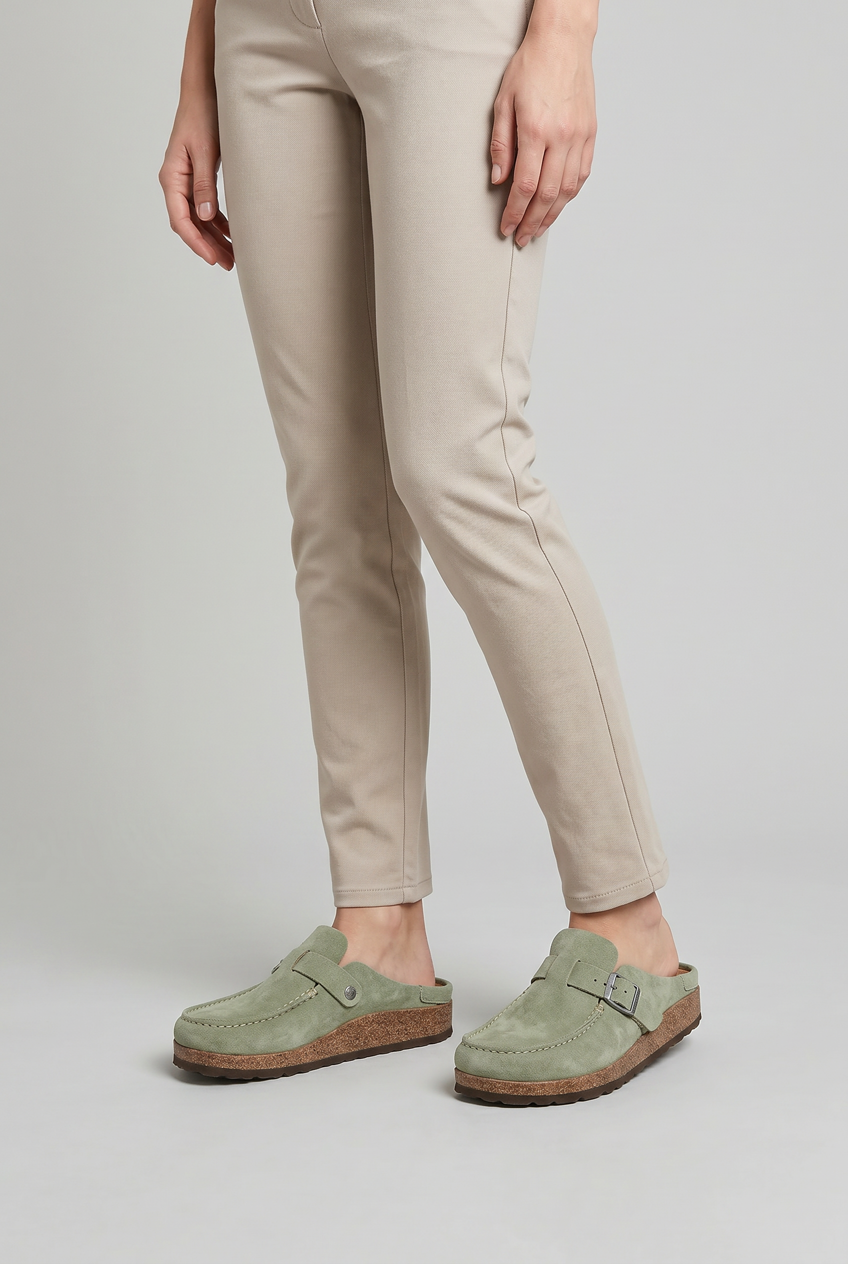 Women’s Round Toe Slip On Clogs | Buckle Strap