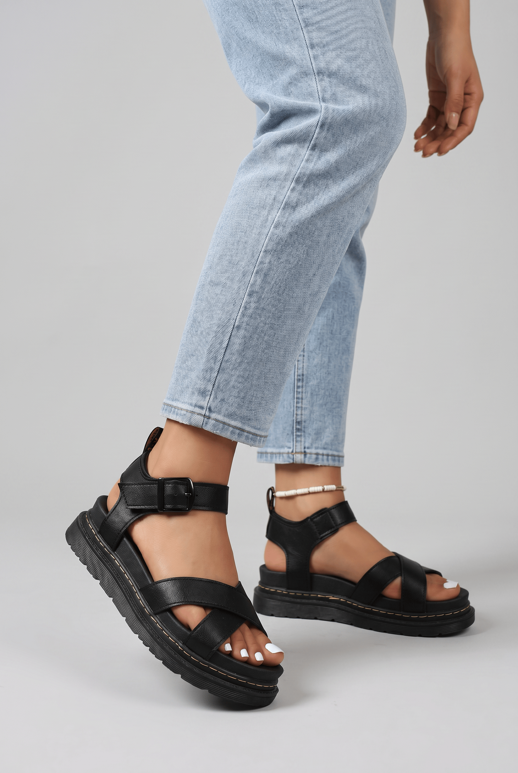 Women's Buckle Strap Platform Sandals | Open Toe