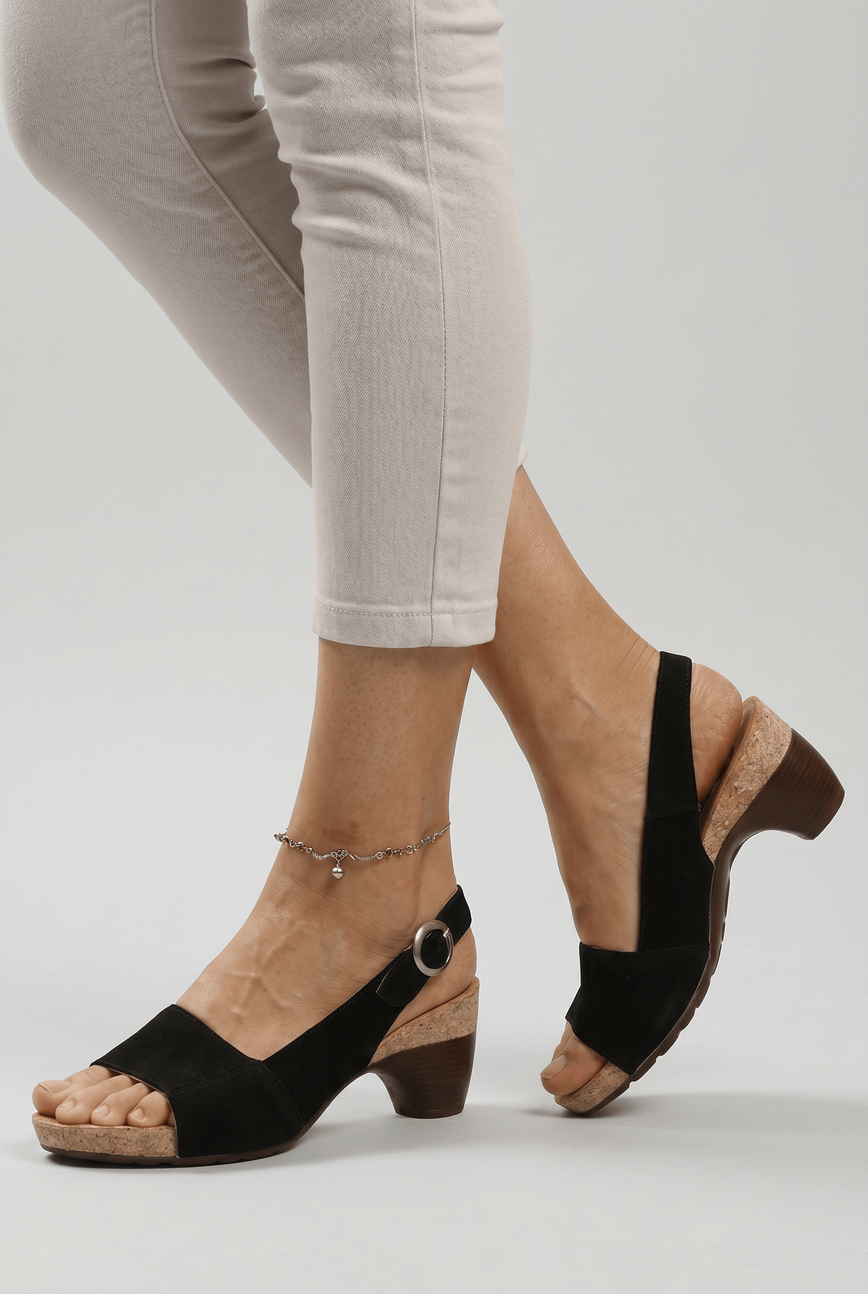 Women’s Open Toe Slingback Sandals | Buckle Strap