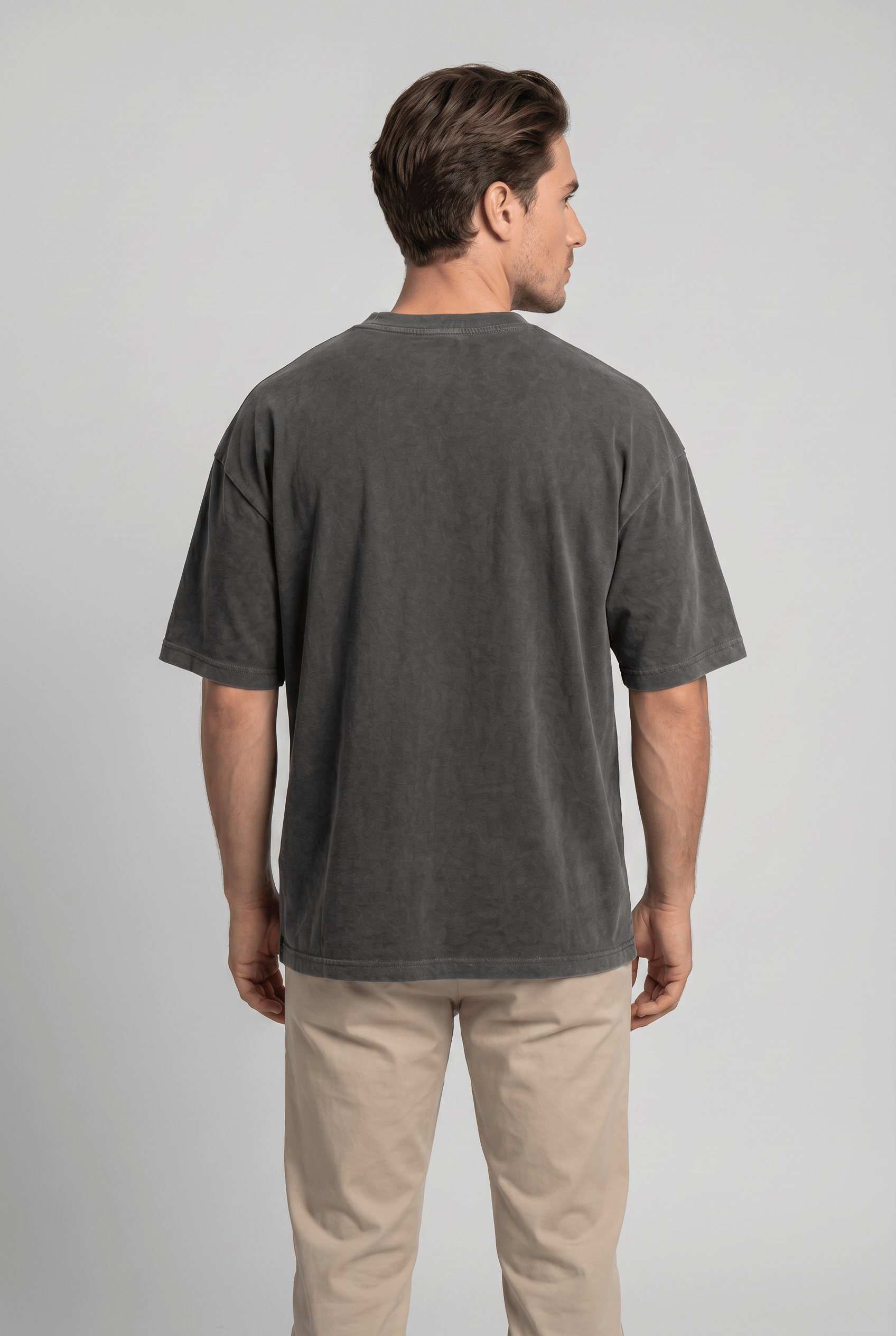Men's Round Neck Short Sleeves Drop Shoulder T-Shirt | Casual