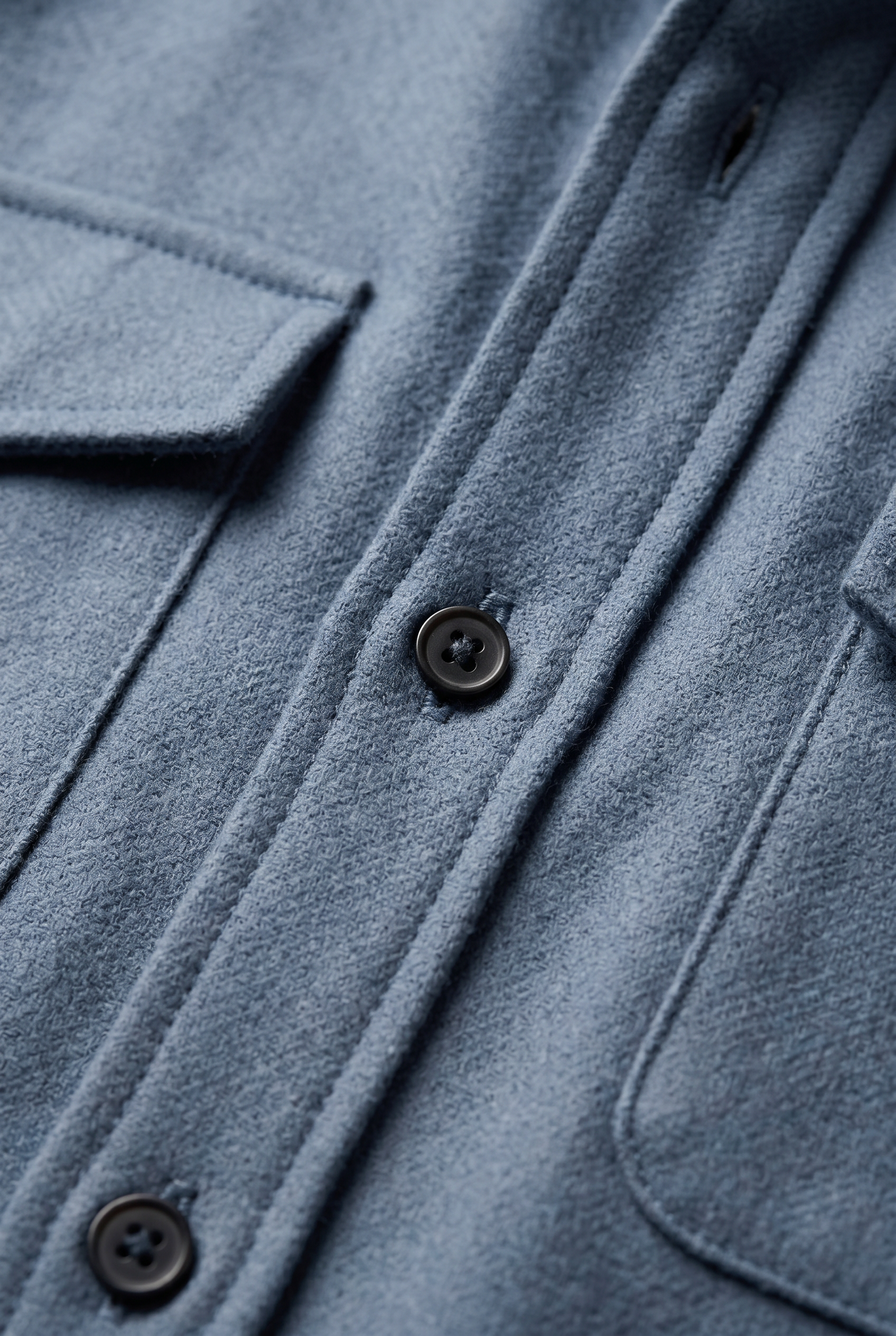 Men’s Collared Neck Long Sleeve Shirt Jacket | Button Front