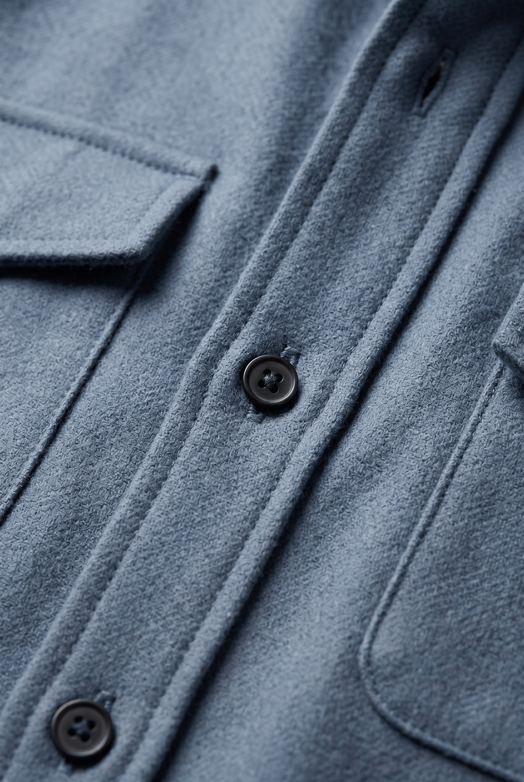 Men’s Collared Neck Long Sleeve Shirt Jacket | Button Front