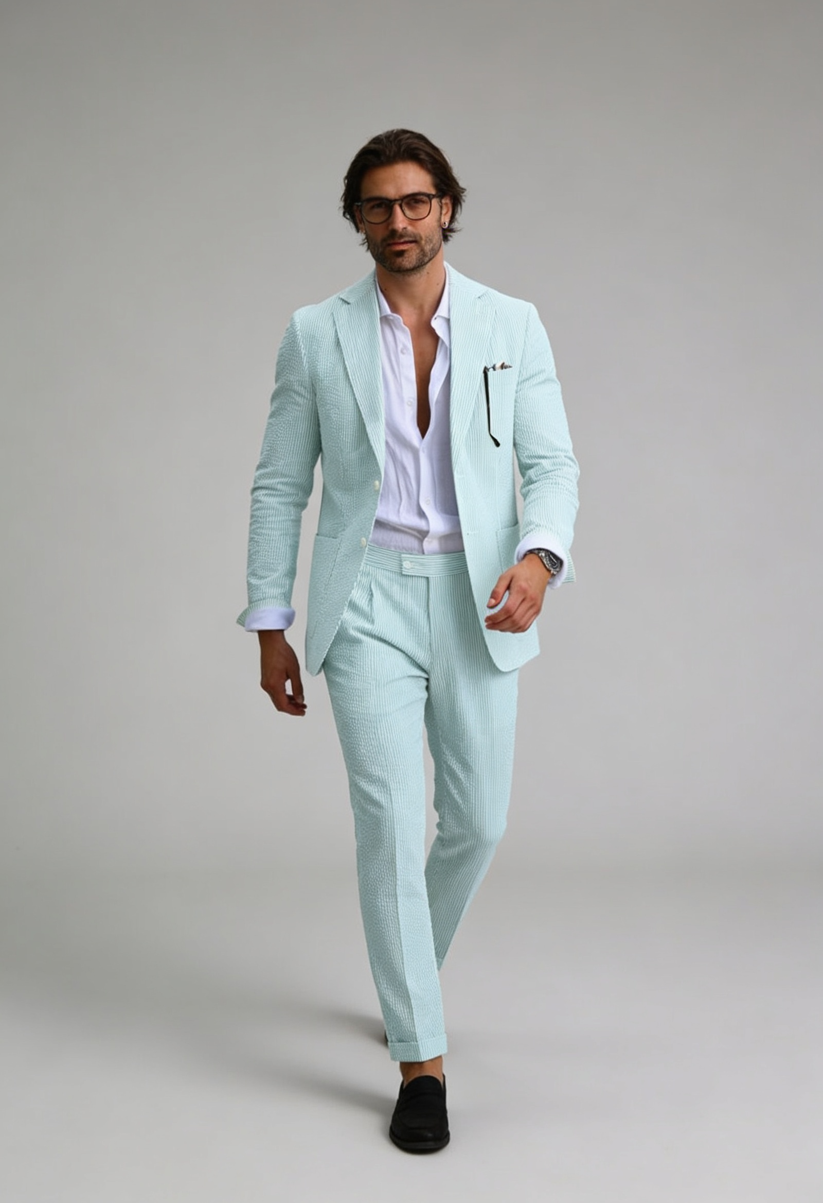 Men’s Notch Lapel Long Sleeve Suit | Slim Fit