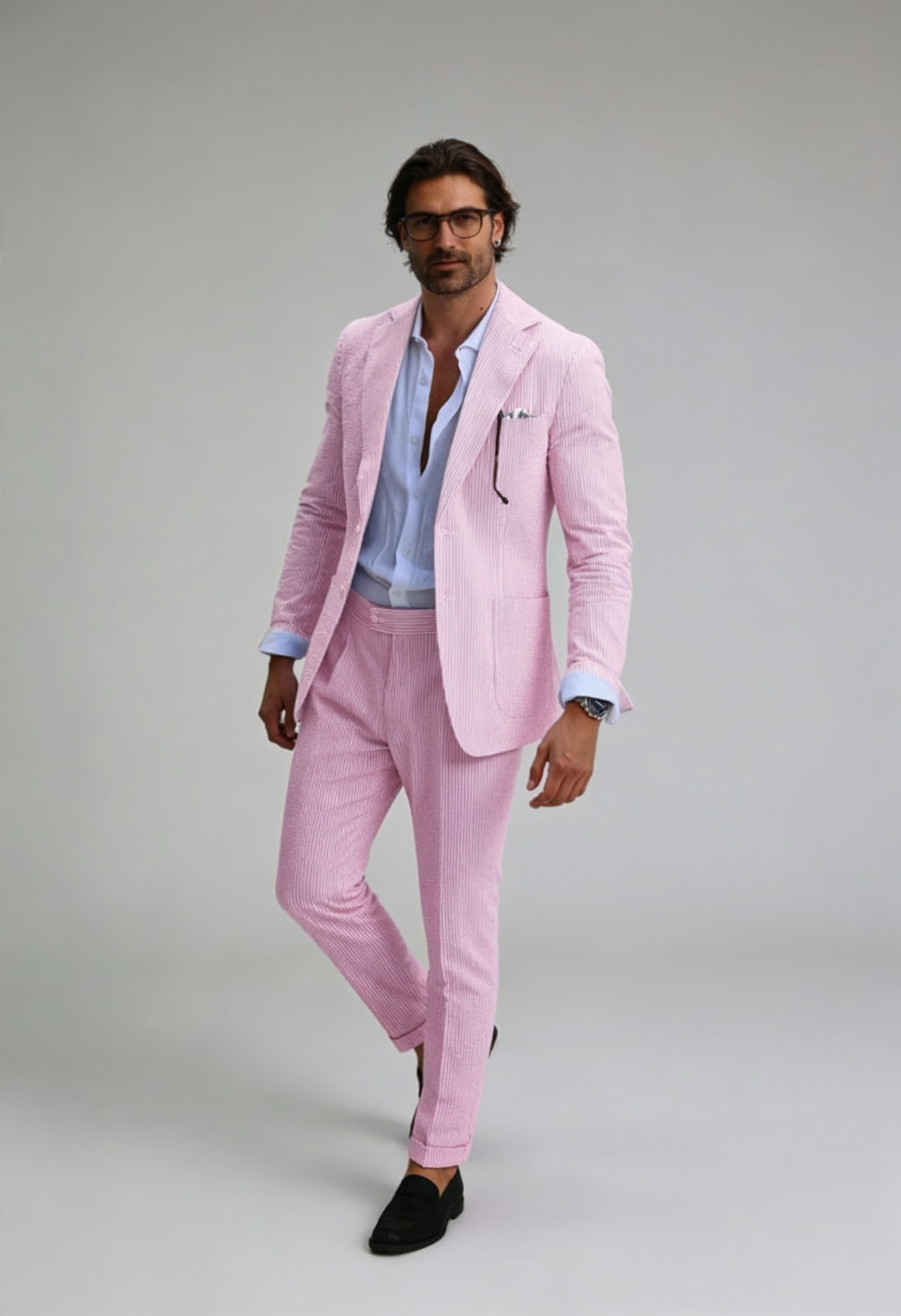 Men’s Notch Lapel Long Sleeve Suit | Slim Fit