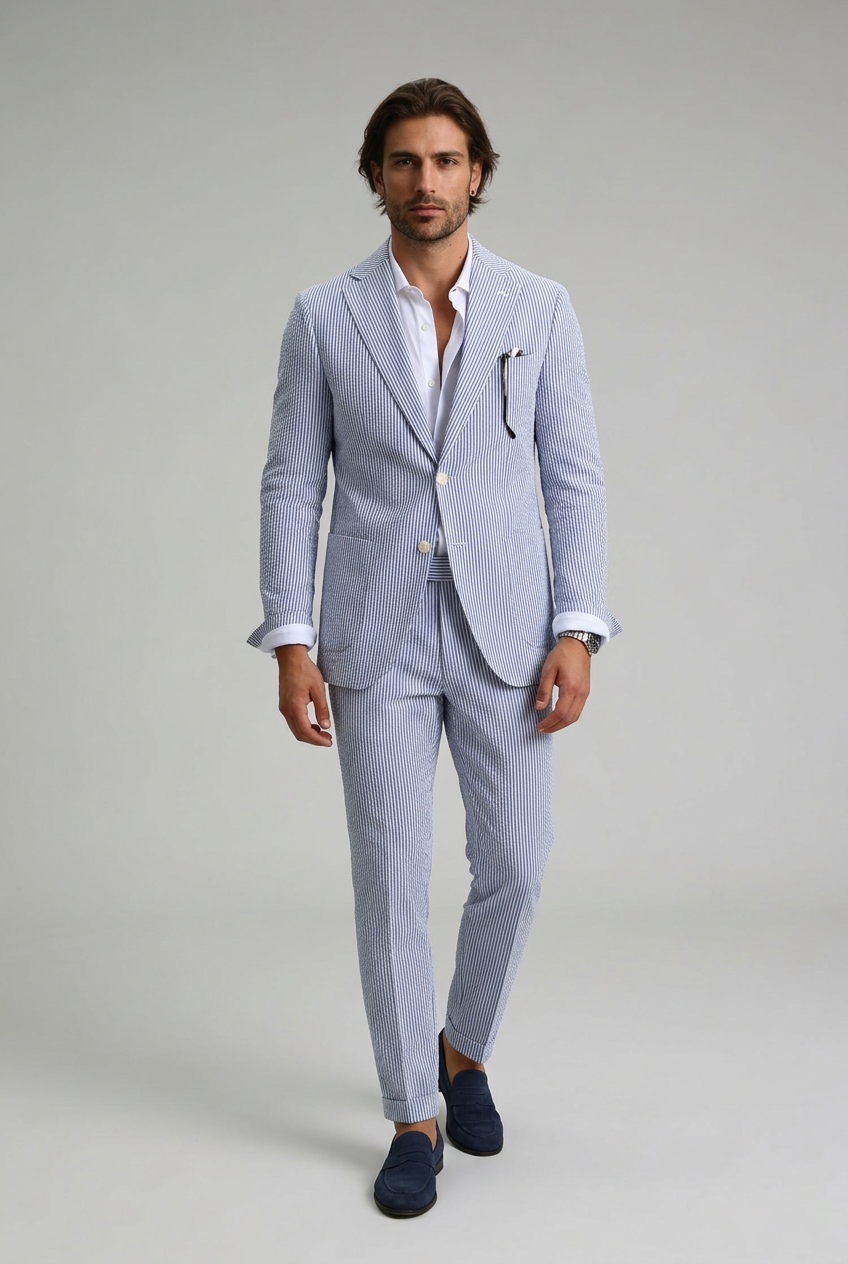 Men’s Notch Lapel Long Sleeve Suit | Slim Fit