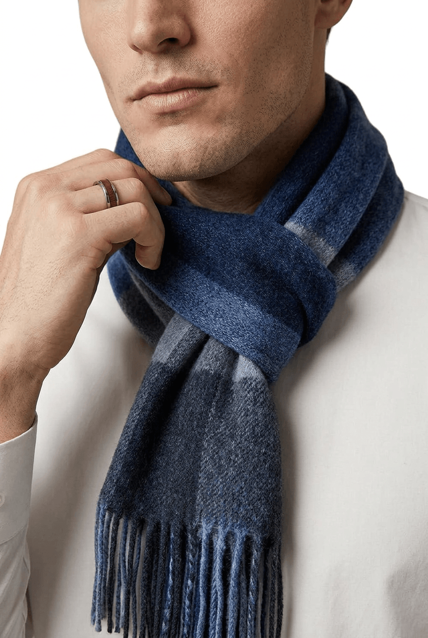 Checked Scarf | Fringed Ends
