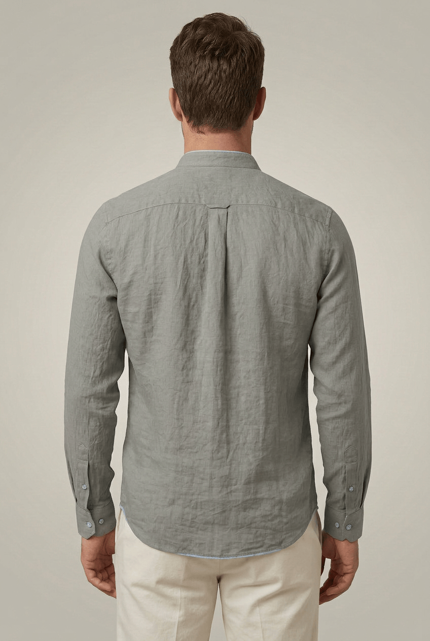 Men’s Stand Collar Slim Fit Button Down Shirt | Casual