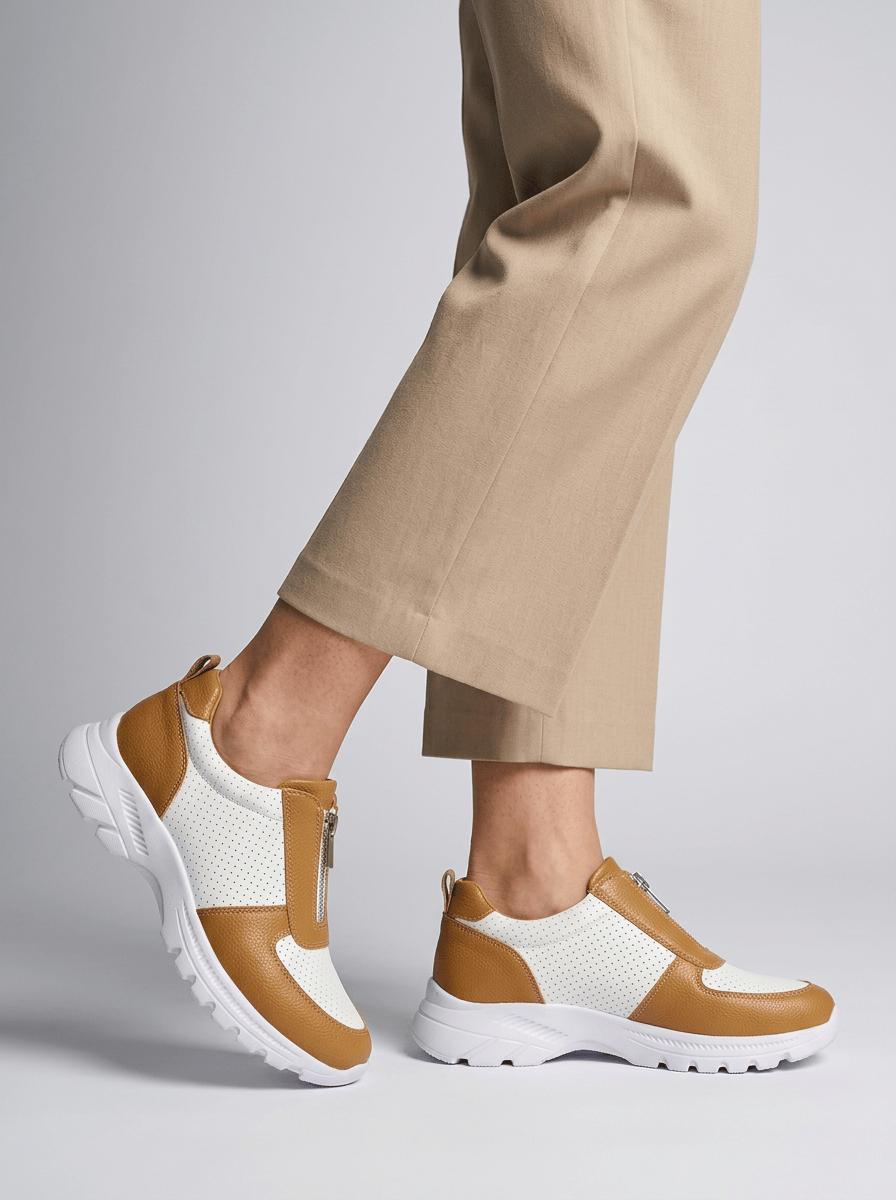 Women’s Zip Platform Trainers | Round Toe