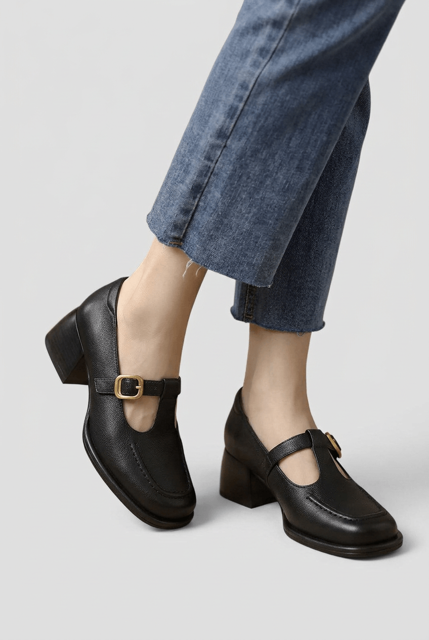 Women's Shoe | Adjustable Strap Square Toe