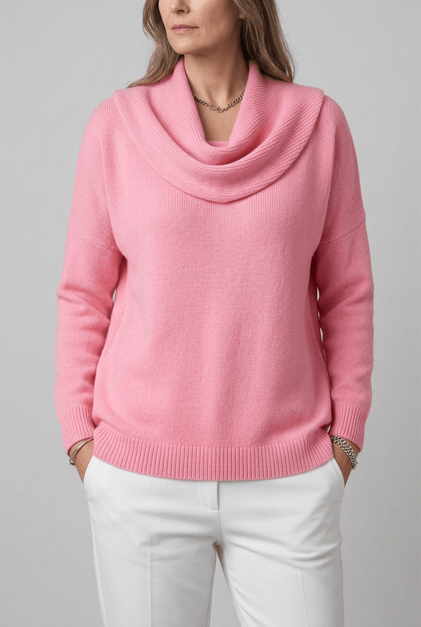 Women's Cowl Neck Jumper | Long Sleeve Knit