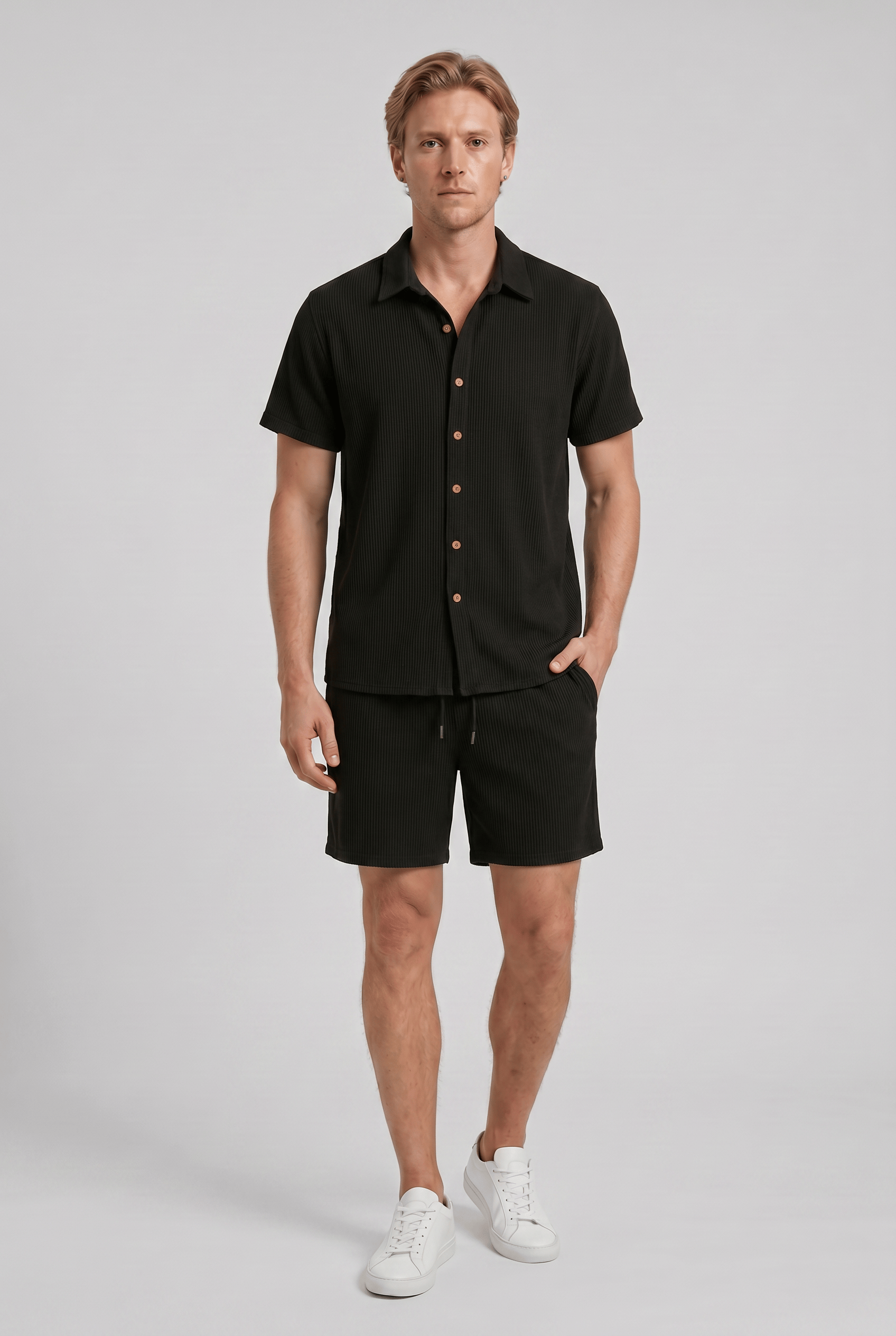 Men’s Ribbed Co-Ord Summer Set | Casual