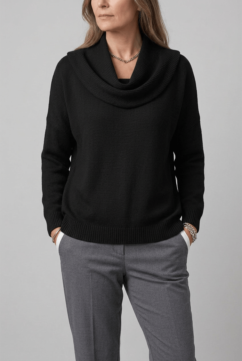 Women's Cowl Neck Jumper | Long Sleeve Knit