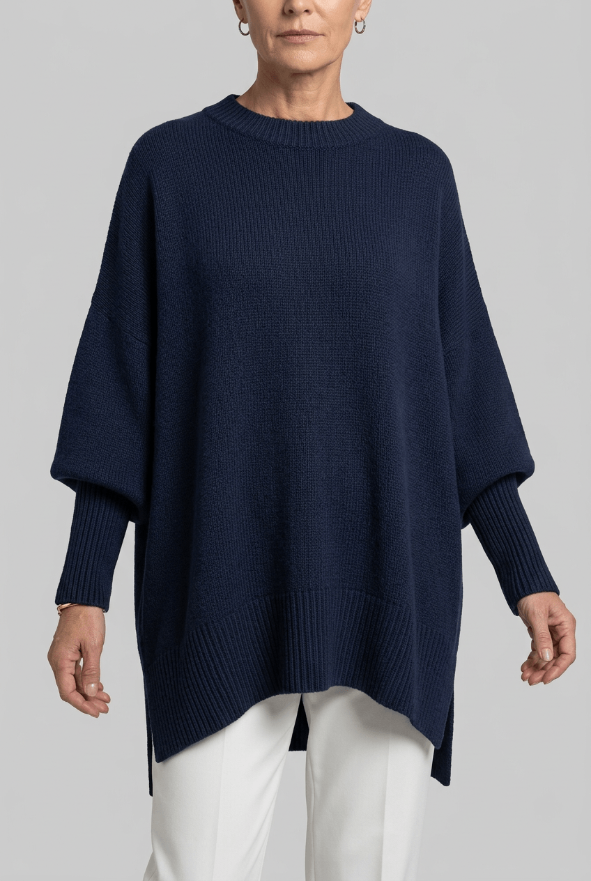 Women's Oversized Jumper | Side Split Longline Hem
