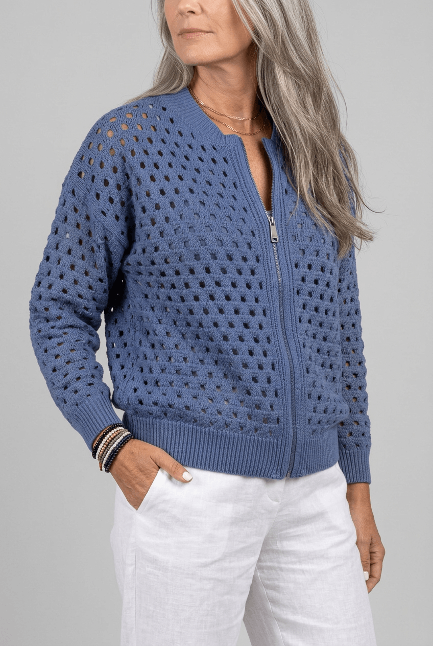 Women's Cardigan | Full Zip and Ribbed Cuffs