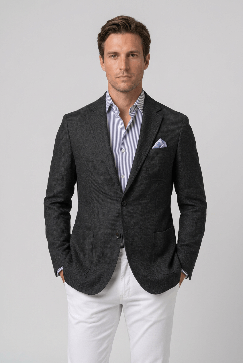Men's Blazer | Two-Button Front & Patch Pockets