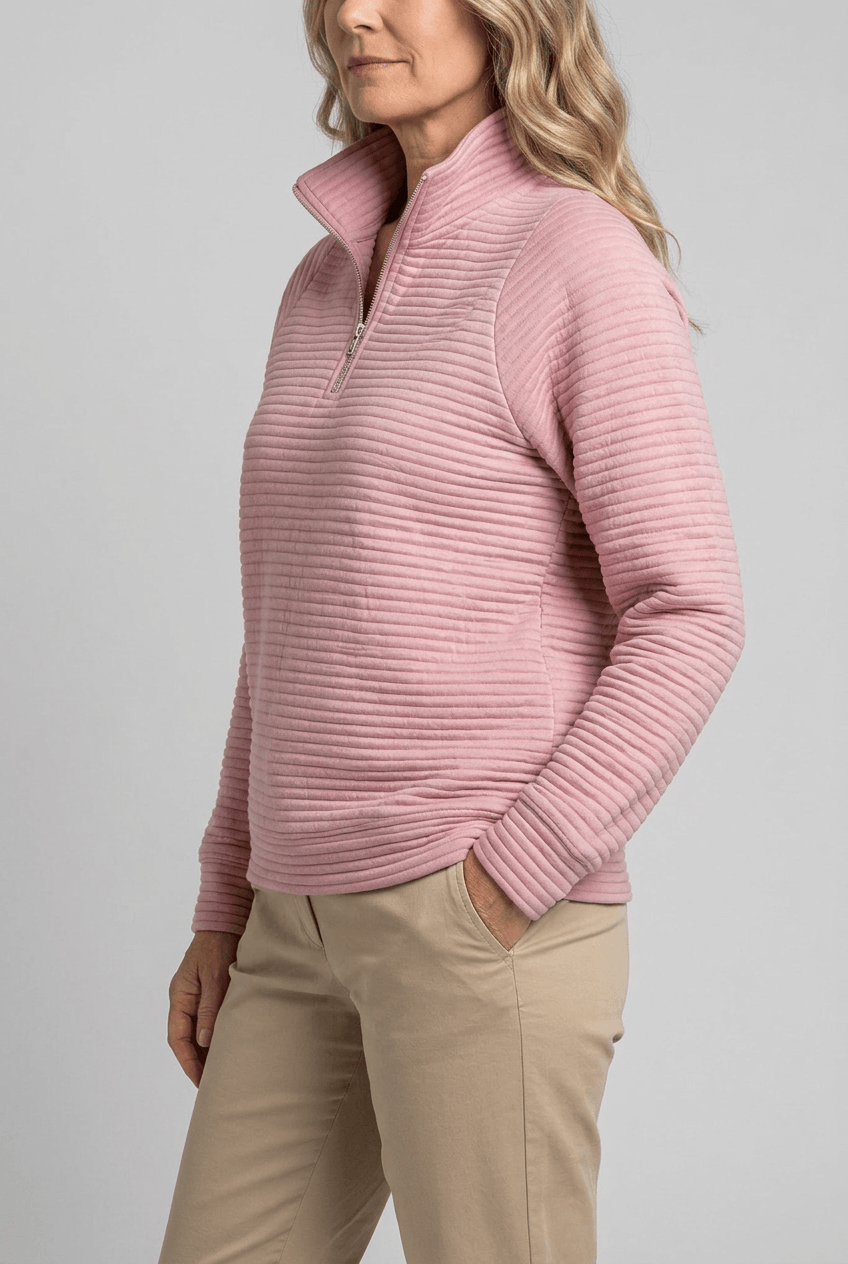Women's Knit Quarter Zip Jumper | Funnel Neck