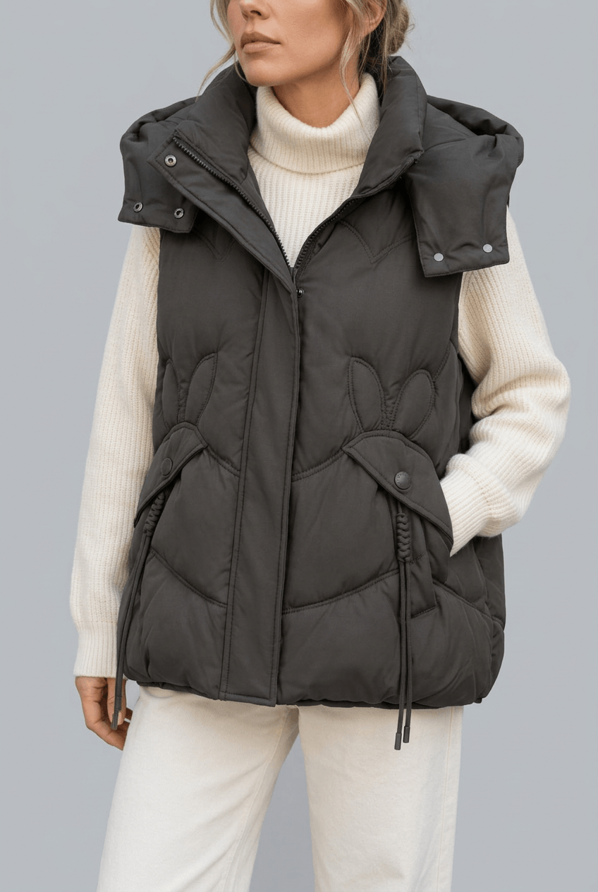 Women's Puffer Gilet | Detachable Hood