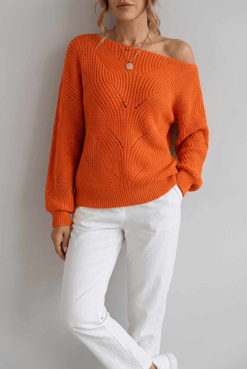 Women's Off Shoulder Knitted Jumper