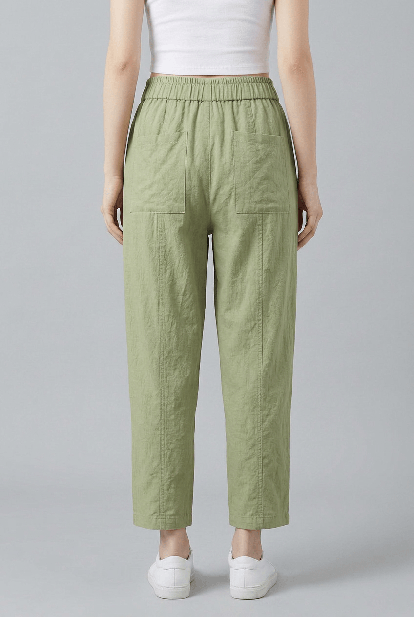 Women's Trousers | Elasticated Waist & Large Patch Pockets