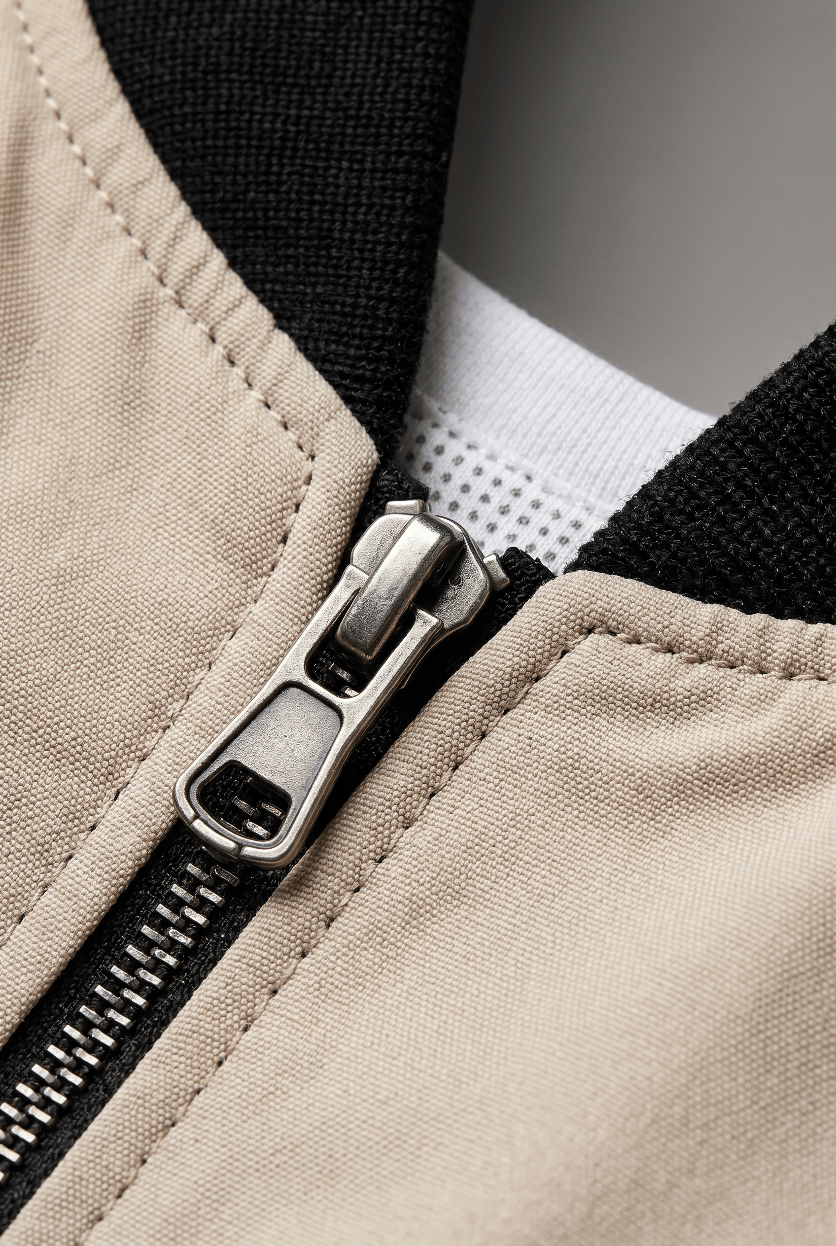 Men’s Stand Collar Zip Up Bomber Jacket | Sleeve Pocket