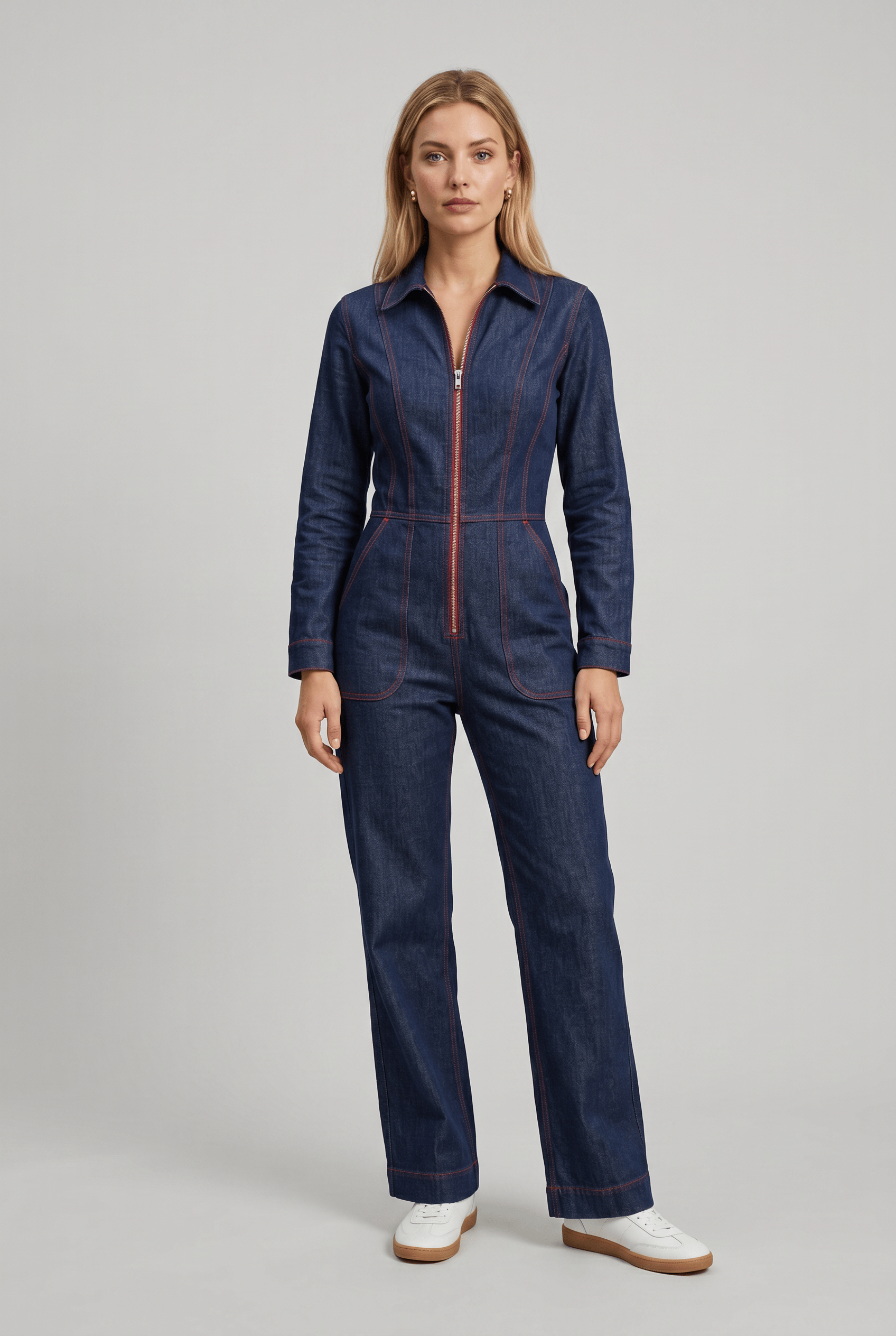 Women’s Wide Leg Zip Front Jumpsuit | Stylish