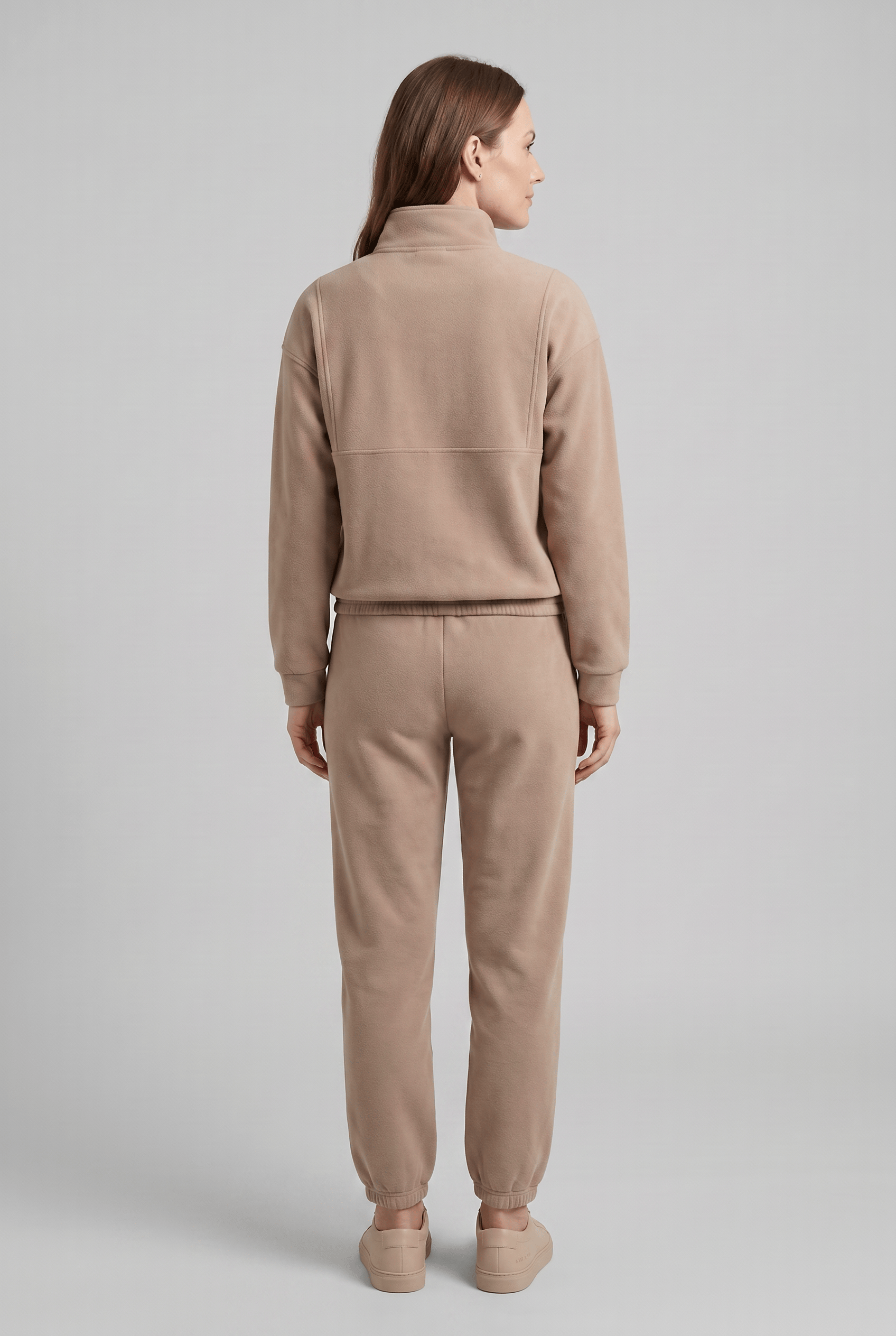 Women’s Stand Collar Zip Up Tracksuit Set | Ribbed Cuff