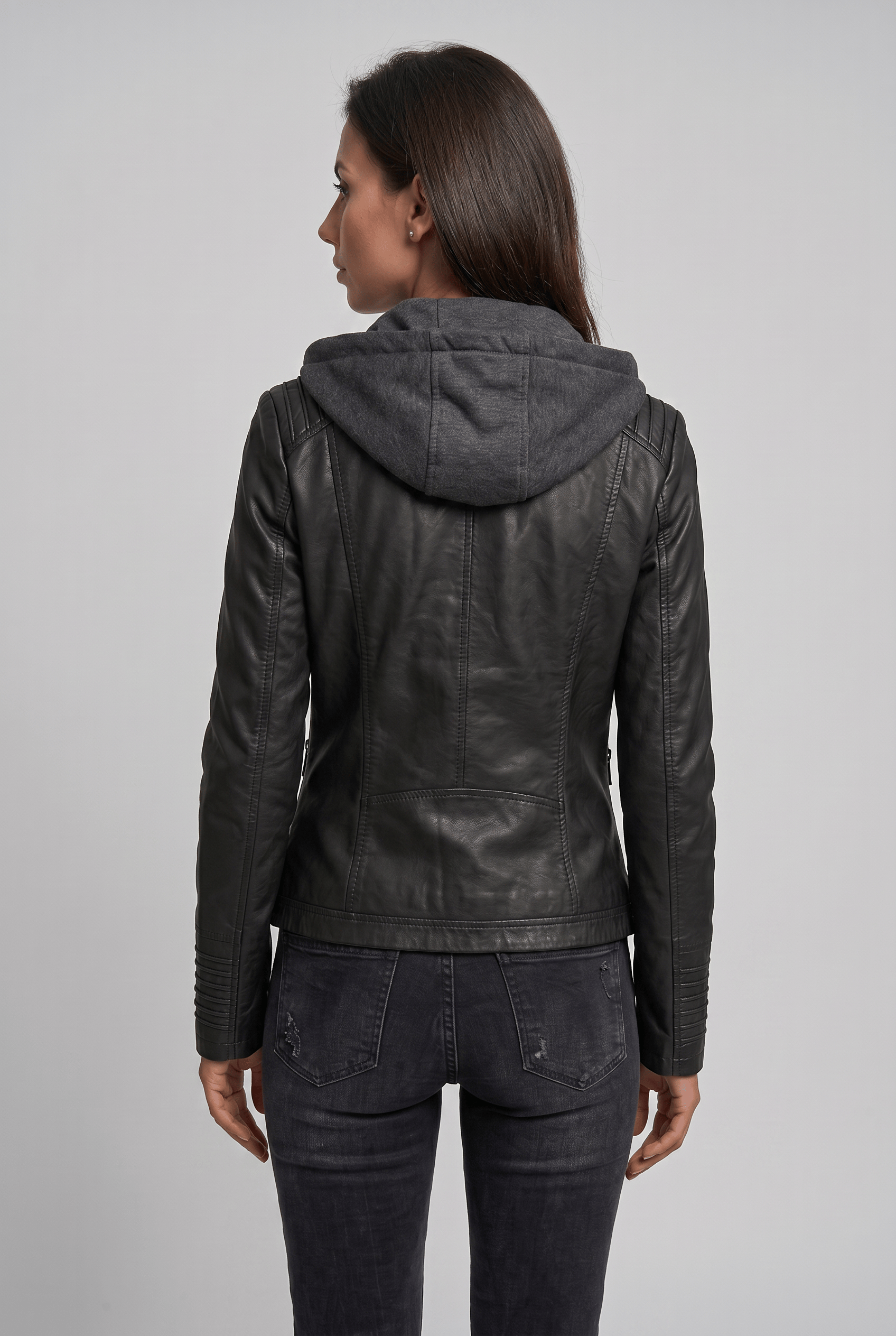 Women's Hooded Long Sleeves Slim Fit Jacket | Zip Up